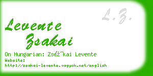 levente zsakai business card